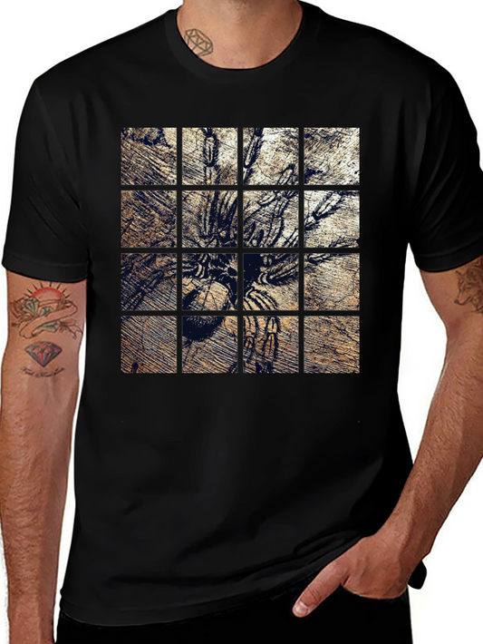 Tarantula Grid Graphic Print T-Shirt