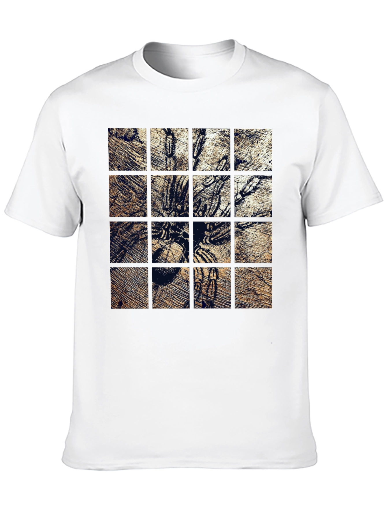 Tarantula Grid Graphic Print T-Shirt