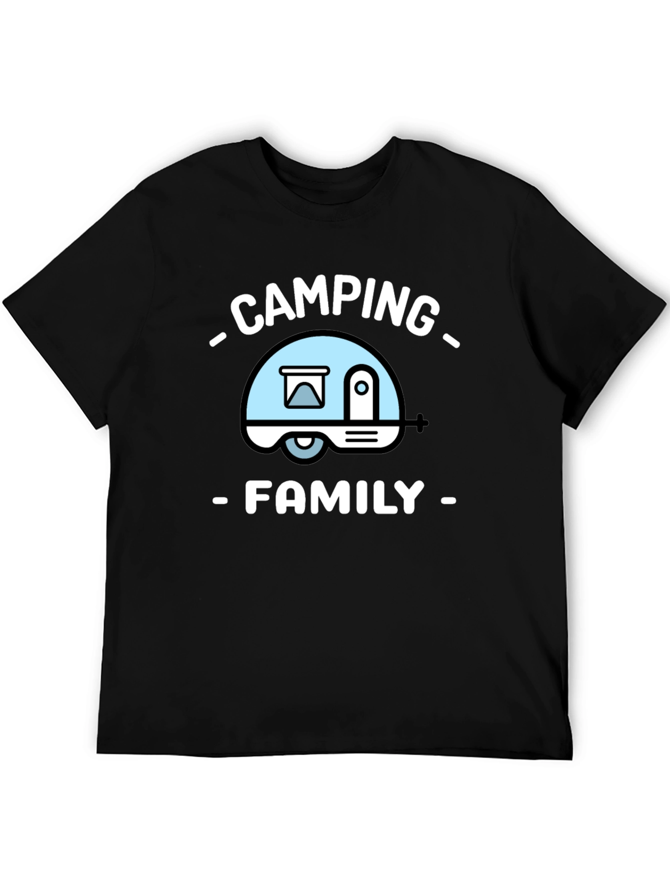 Camping Family T-Shirt - Black Tee