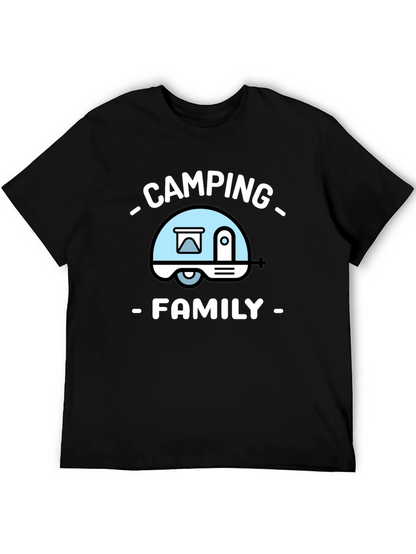 Camping Family T-Shirt - Black Tee