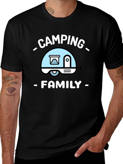 Camping Family T-Shirt - Black Tee