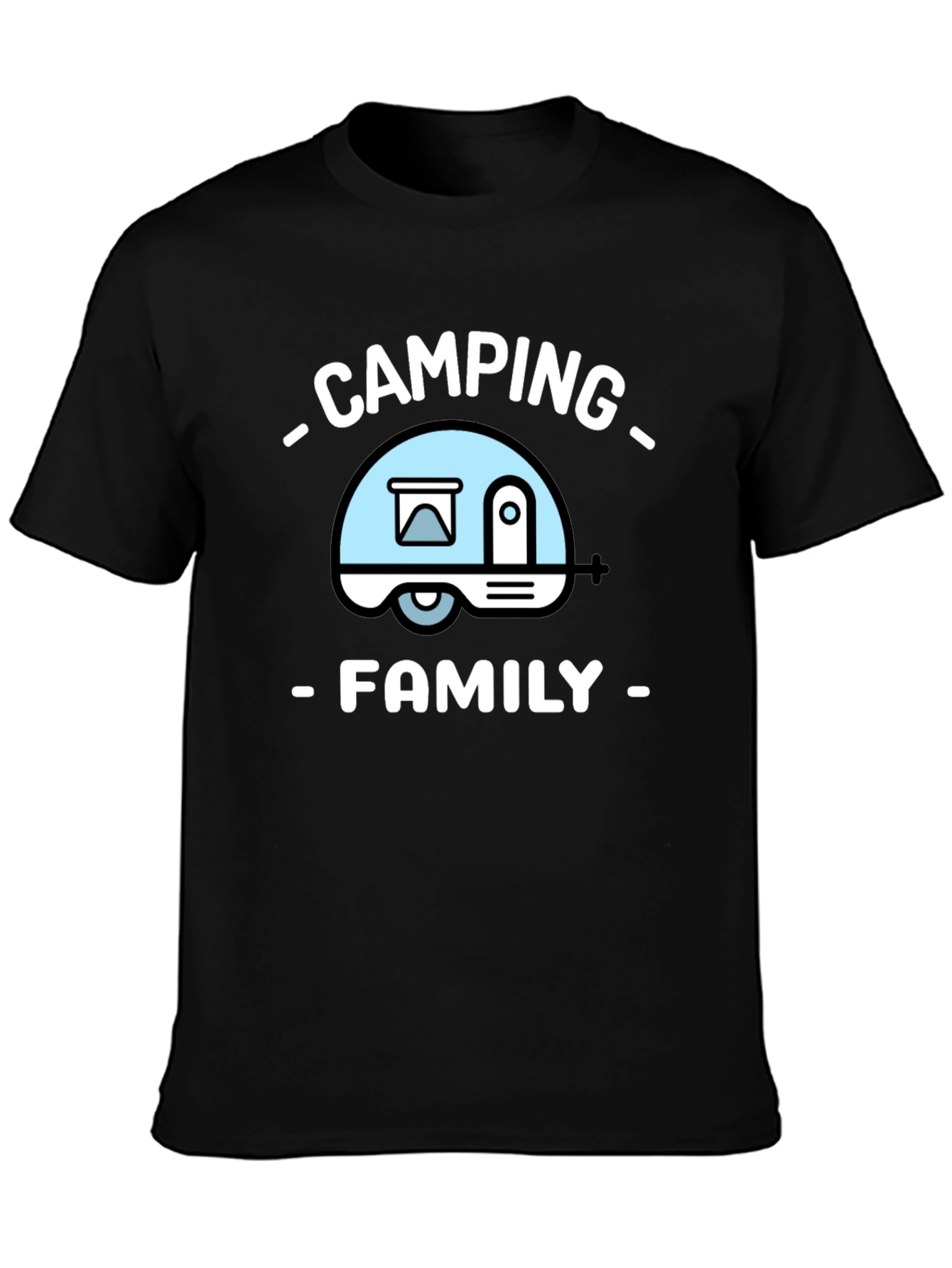 Camping Family T-Shirt - Black Tee