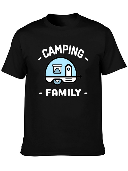 Camping Family T-Shirt - Black Tee