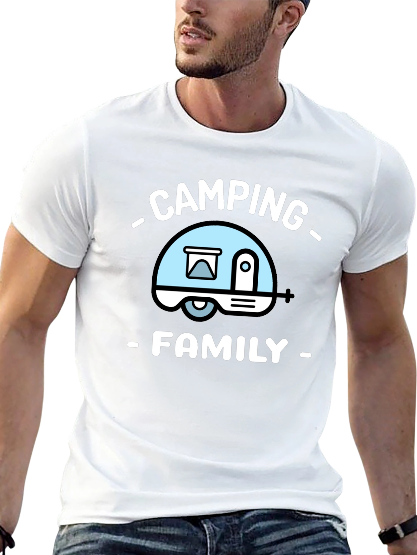 Camping Family T-Shirt - Black Tee