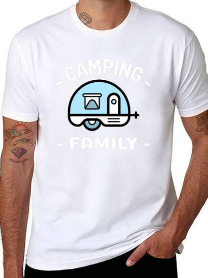 Camping Family T-Shirt - Black Tee
