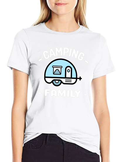 Camping Family T-Shirt - Black Tee