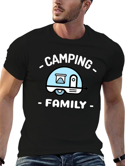 Camping Family T-Shirt - Black Tee