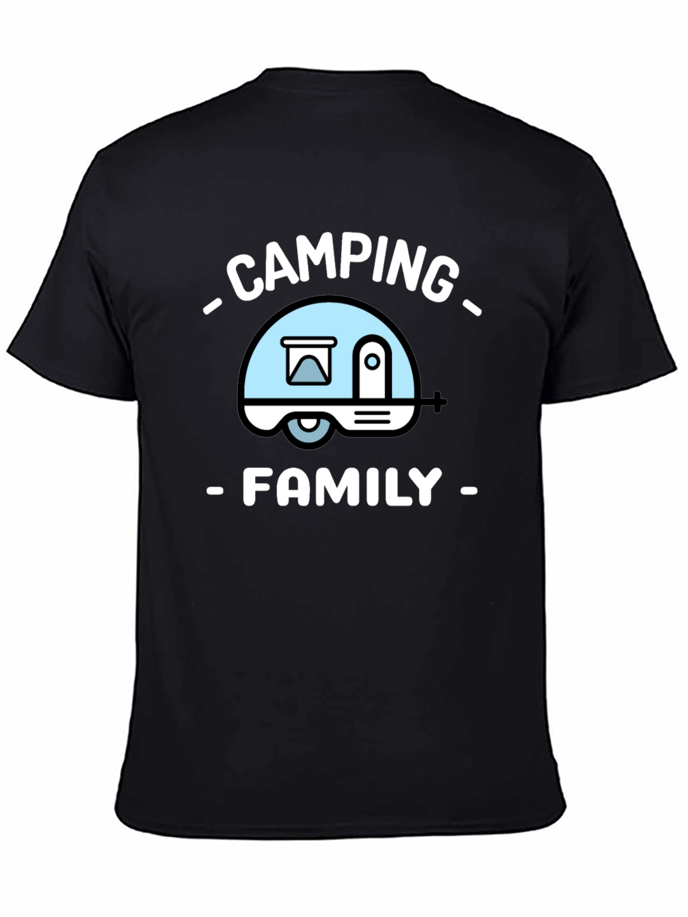 Camping Family T-Shirt - Black Tee