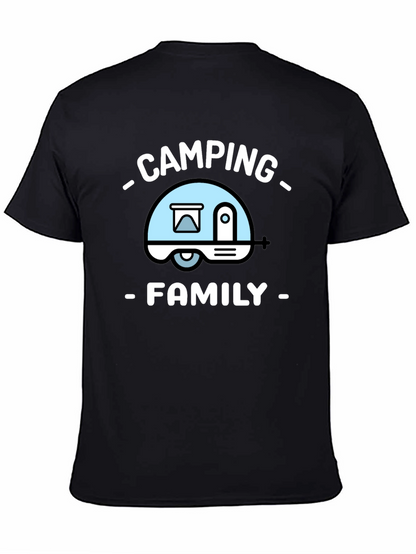 Camping Family T-Shirt - Black Tee