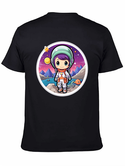 Astronaut Girl Black T-Shirt
