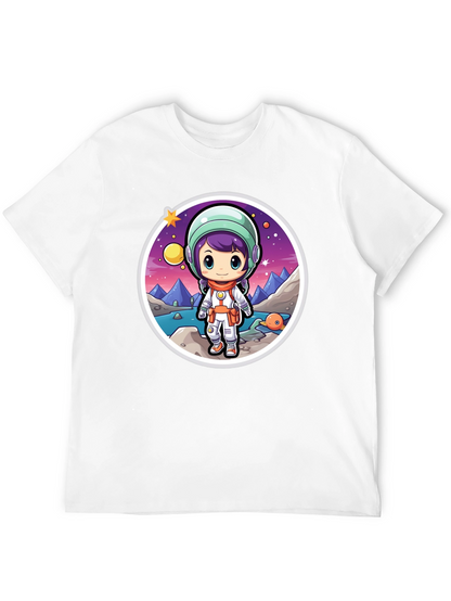 Astronaut Girl Black T-Shirt