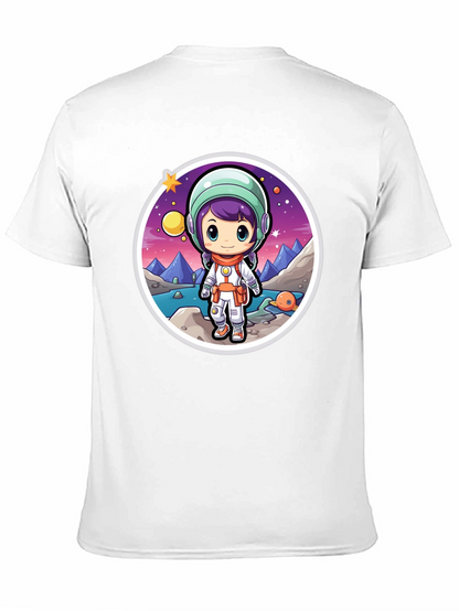 Astronaut Girl Black T-Shirt