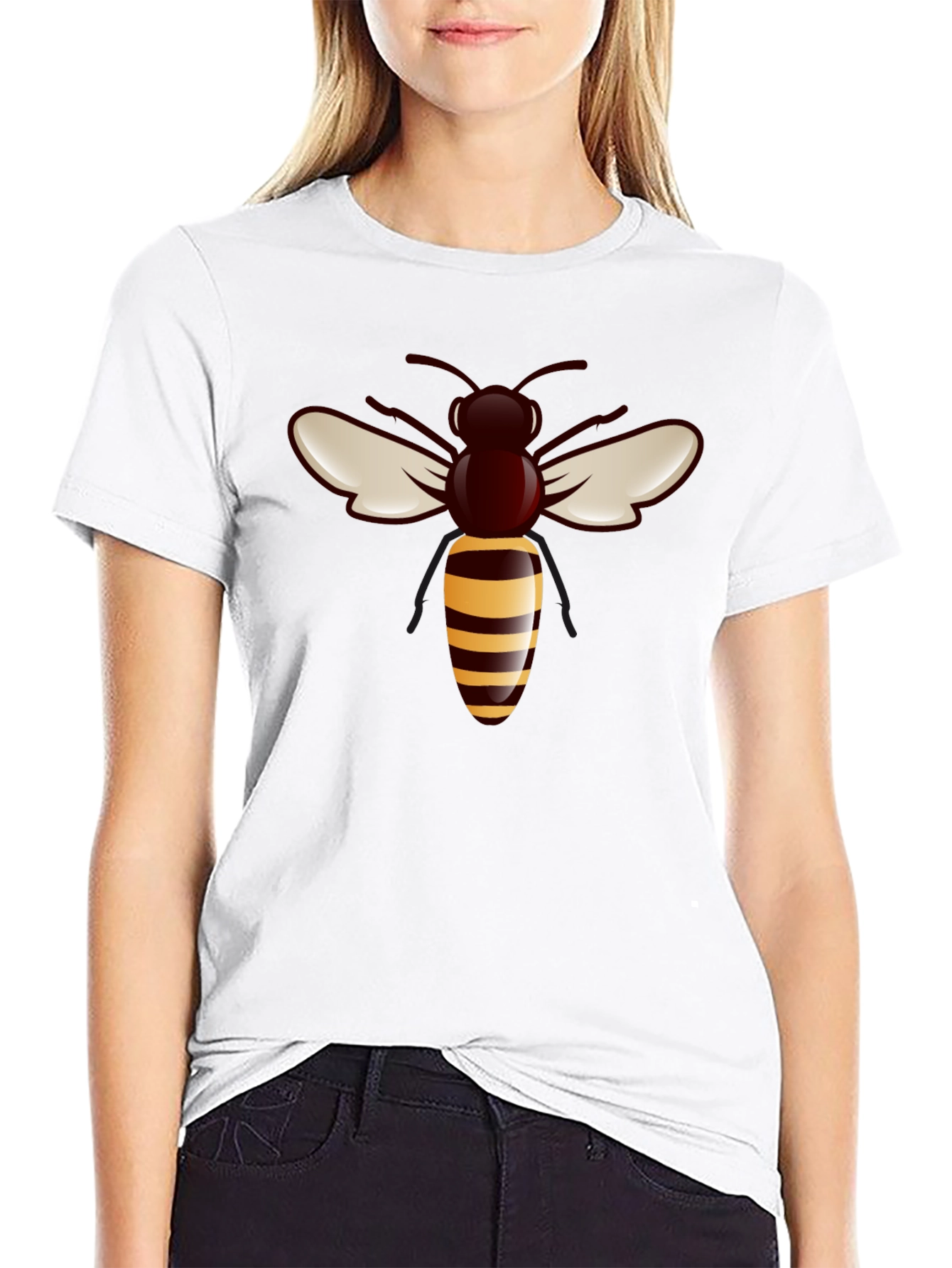 Bee Graphic Tee - Stylish Black T-Shirt
