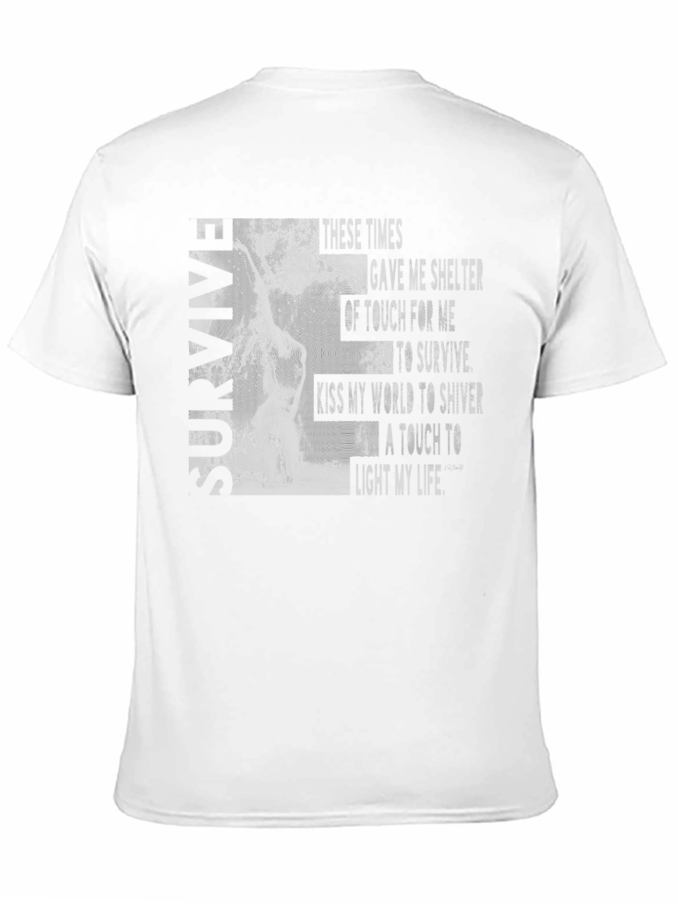 SURVIVE Graphic Print T-Shirt - Modern Crew Neck Tee
