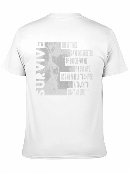 SURVIVE Graphic Print T-Shirt - Modern Crew Neck Tee