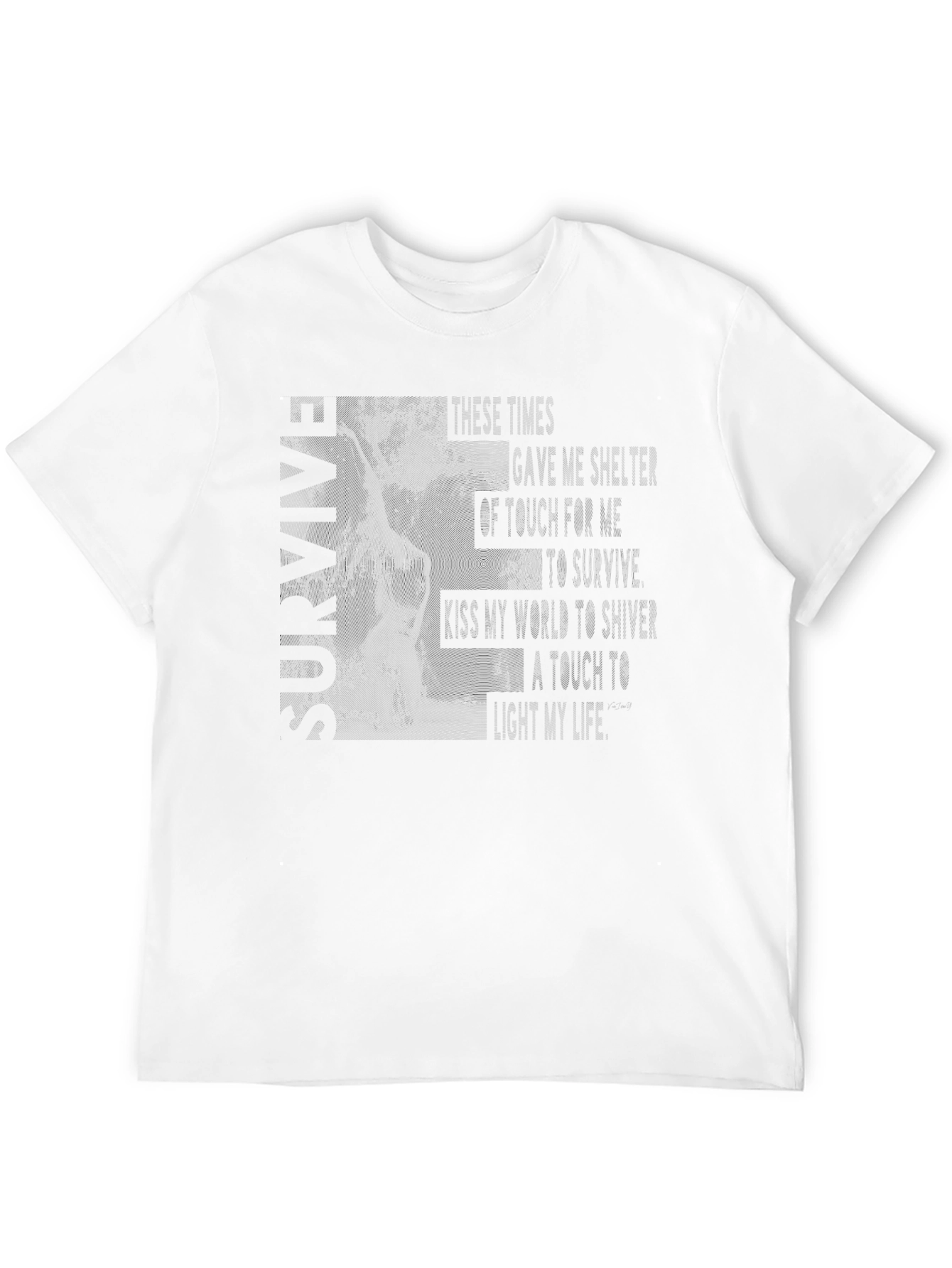 SURVIVE Graphic Print T-Shirt - Modern Crew Neck Tee
