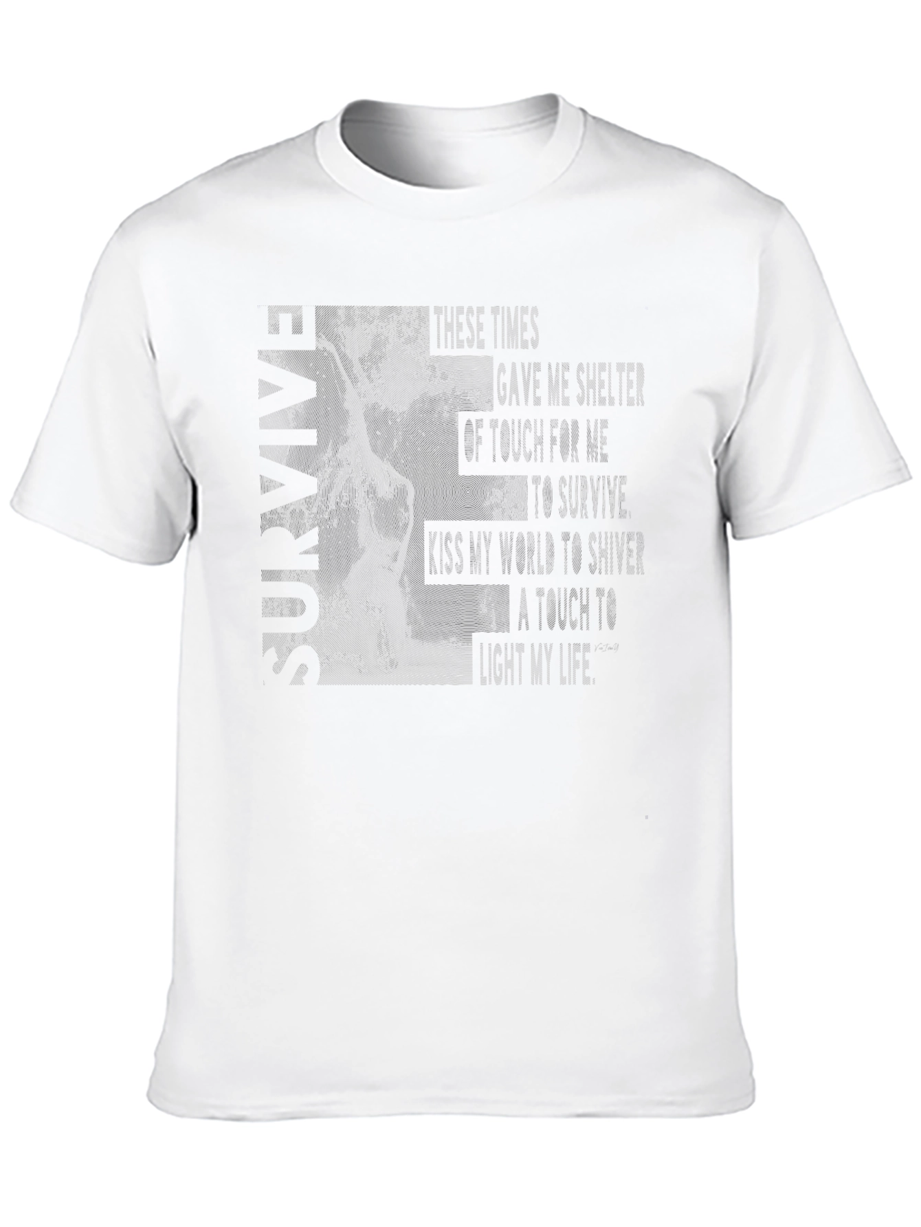 SURVIVE Graphic Print T-Shirt - Modern Crew Neck Tee