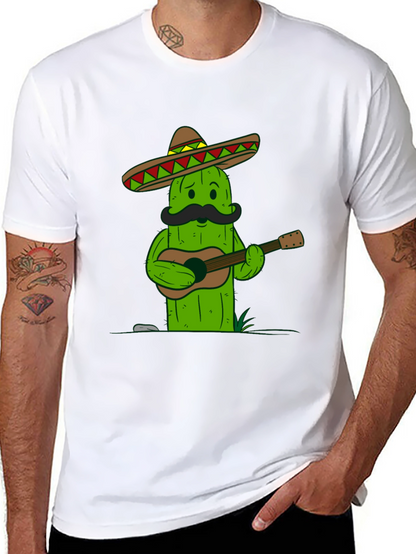 Cactus Guitarist T-Shirt - Cool Graphic Tee