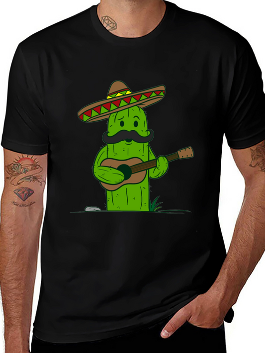 Cactus Guitarist T-Shirt - Cool Graphic Tee