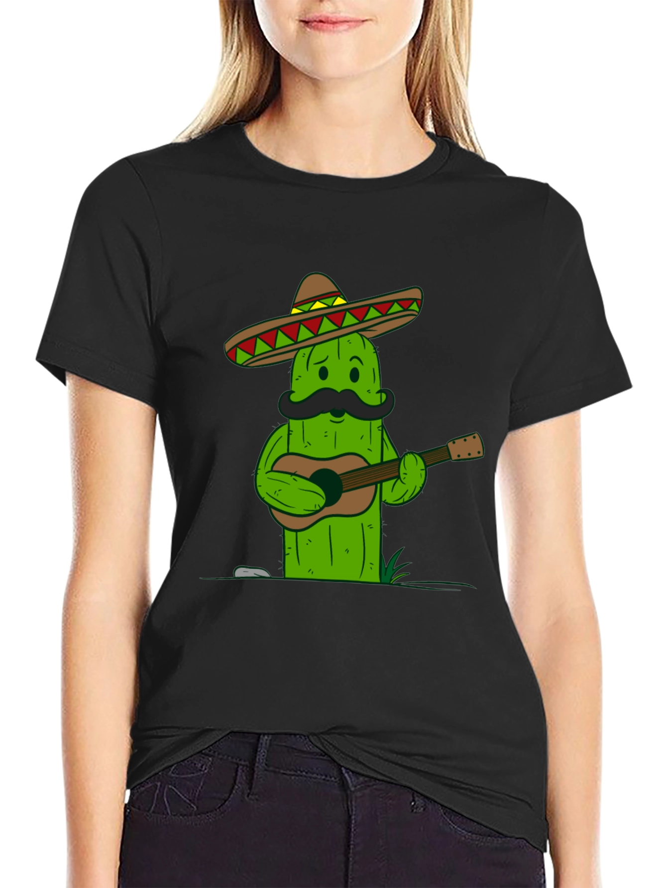 Cactus Guitarist T-Shirt - Cool Graphic Tee