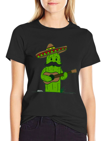Cactus Guitarist T-Shirt - Cool Graphic Tee