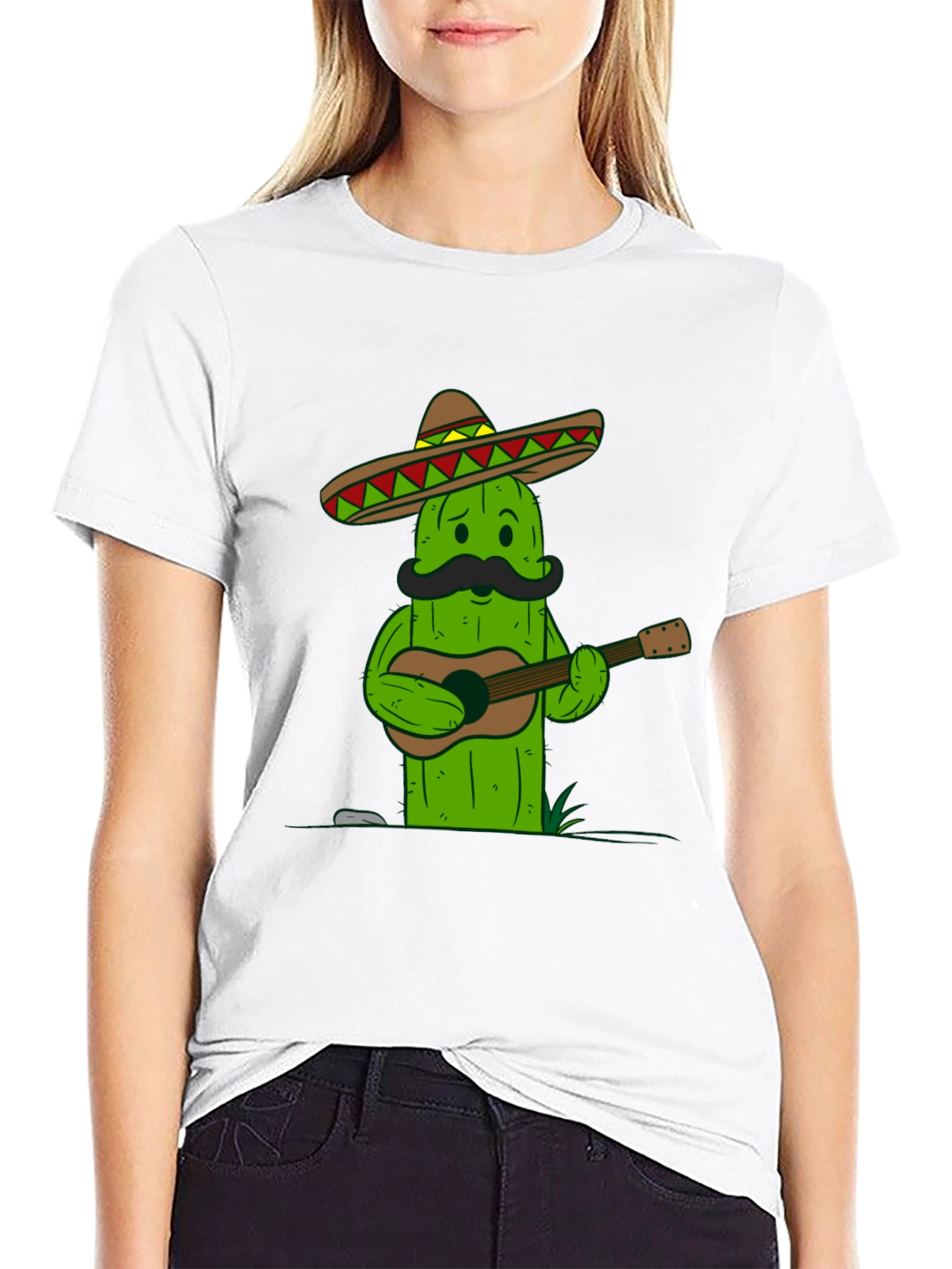 Cactus Guitarist T-Shirt - Cool Graphic Tee