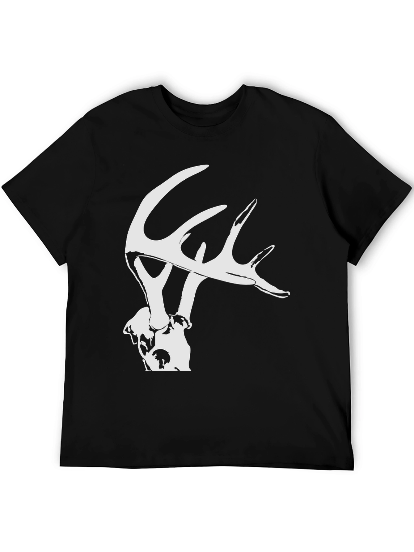 Antler Graphic Tee - Modern Fit Black T-Shirt