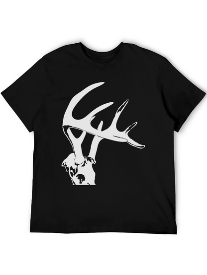 Antler Graphic Tee - Modern Fit Black T-Shirt