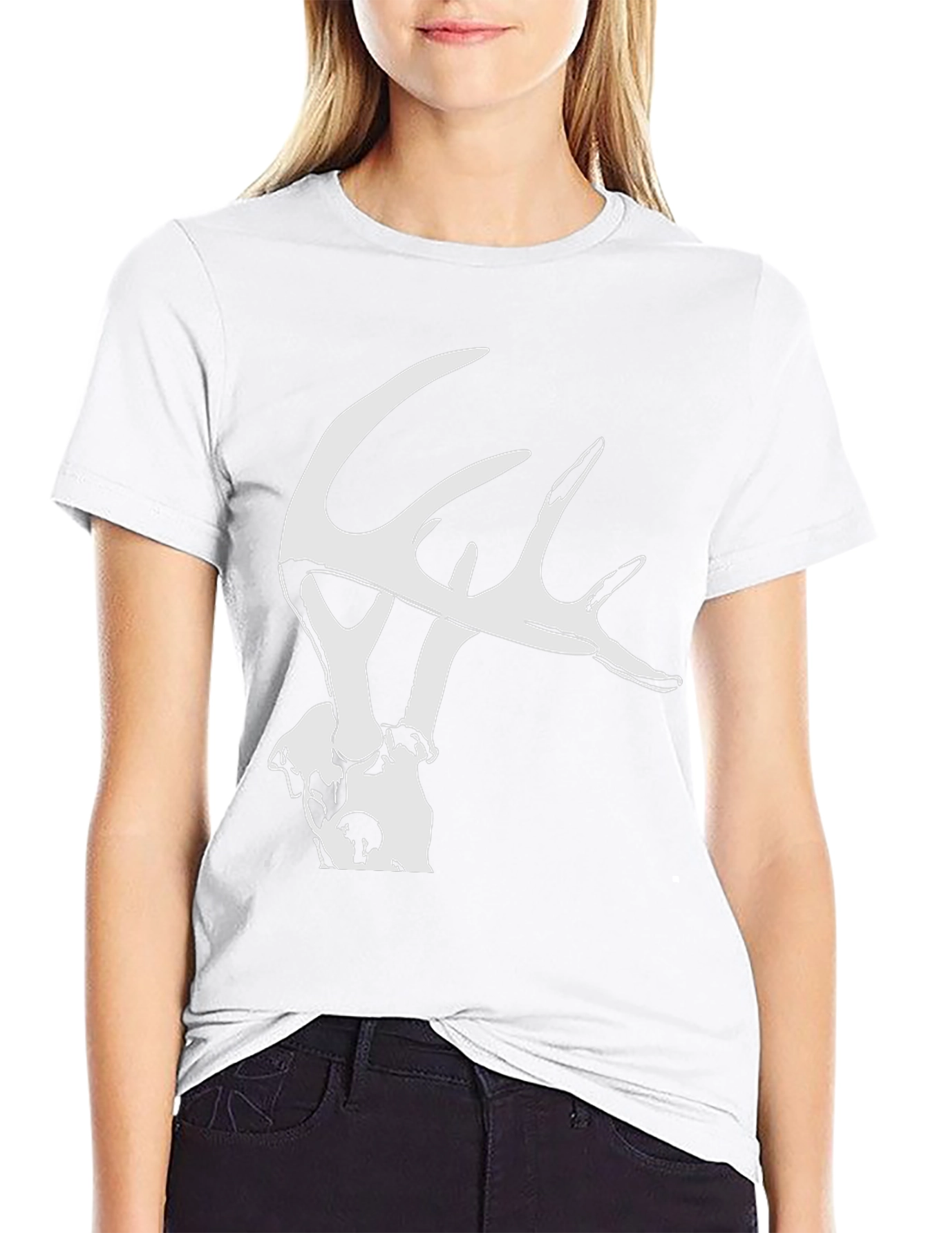 Antler Graphic Tee - Modern Fit Black T-Shirt