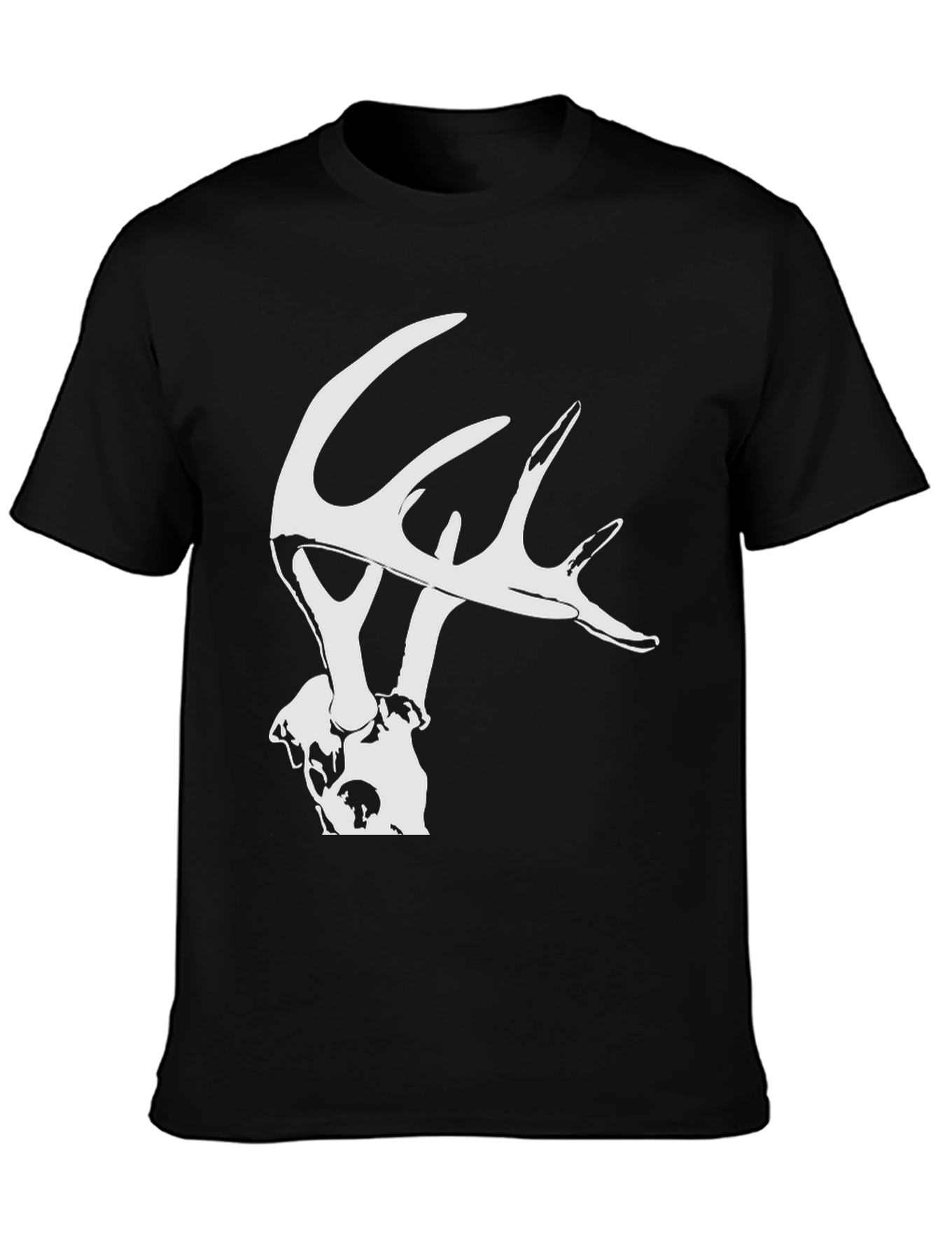 Antler Graphic Tee - Modern Fit Black T-Shirt