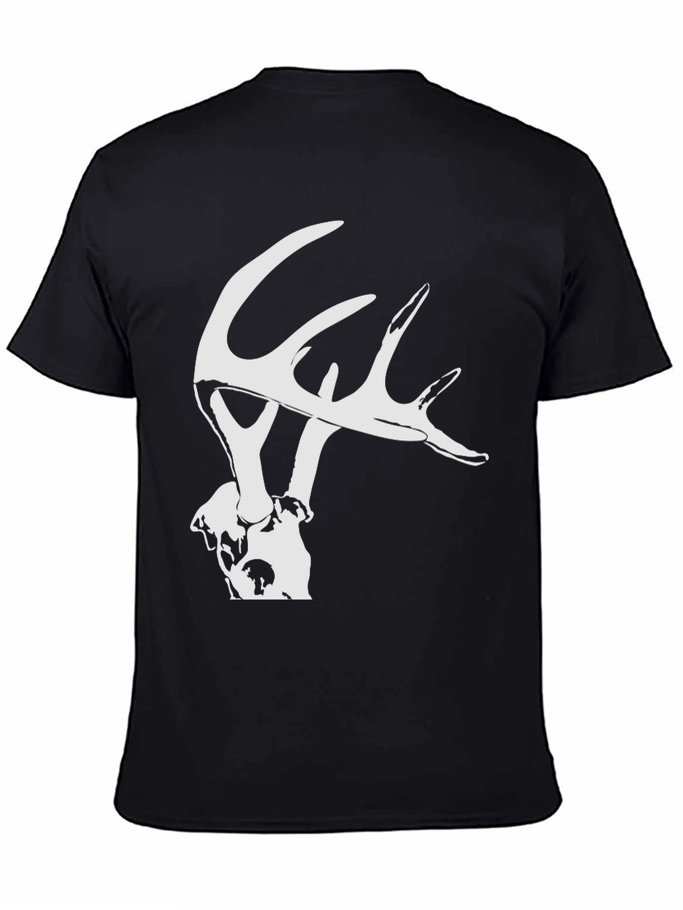 Antler Graphic Tee - Modern Fit Black T-Shirt