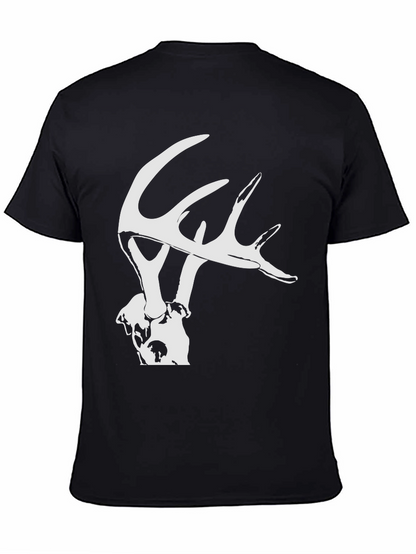 Antler Graphic Tee - Modern Fit Black T-Shirt