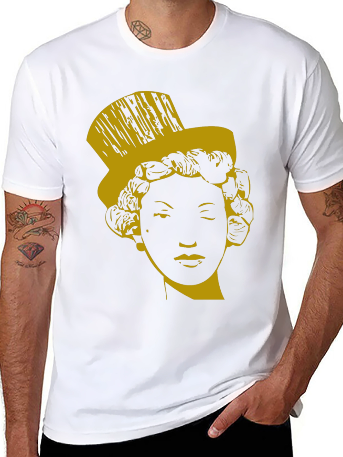 Top Hat Marilyn T-Shirt - Stylish Graphic Tee