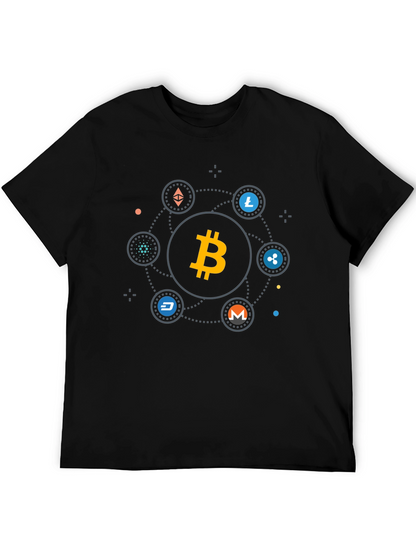 Bitcoin Cryptocurrency T-Shirt - Modern Digital Currency Design