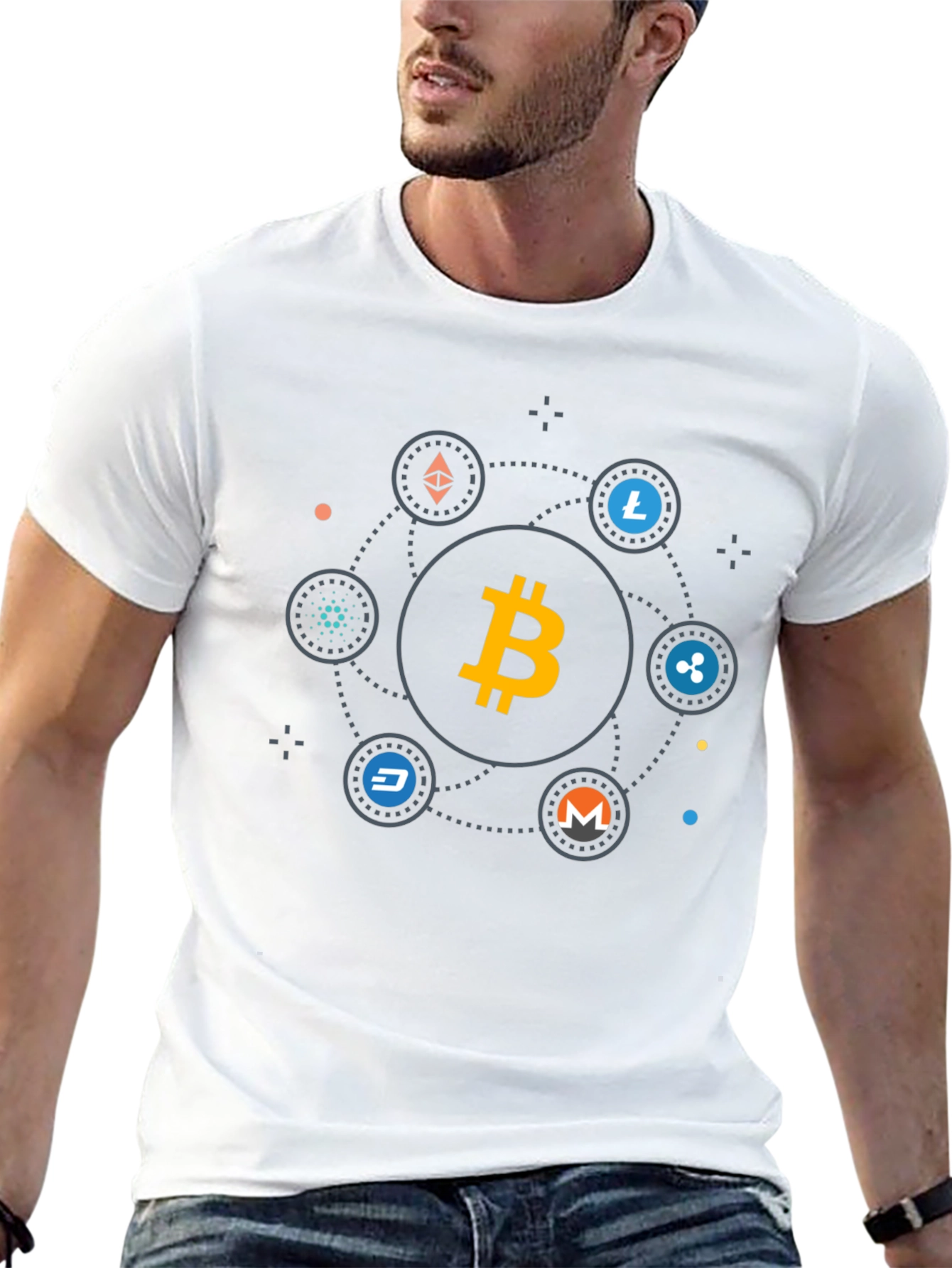 Bitcoin Cryptocurrency T-Shirt - Modern Digital Currency Design