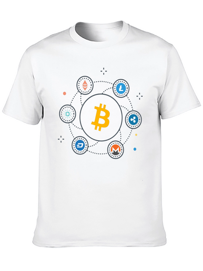 Bitcoin Cryptocurrency T-Shirt - Modern Digital Currency Design