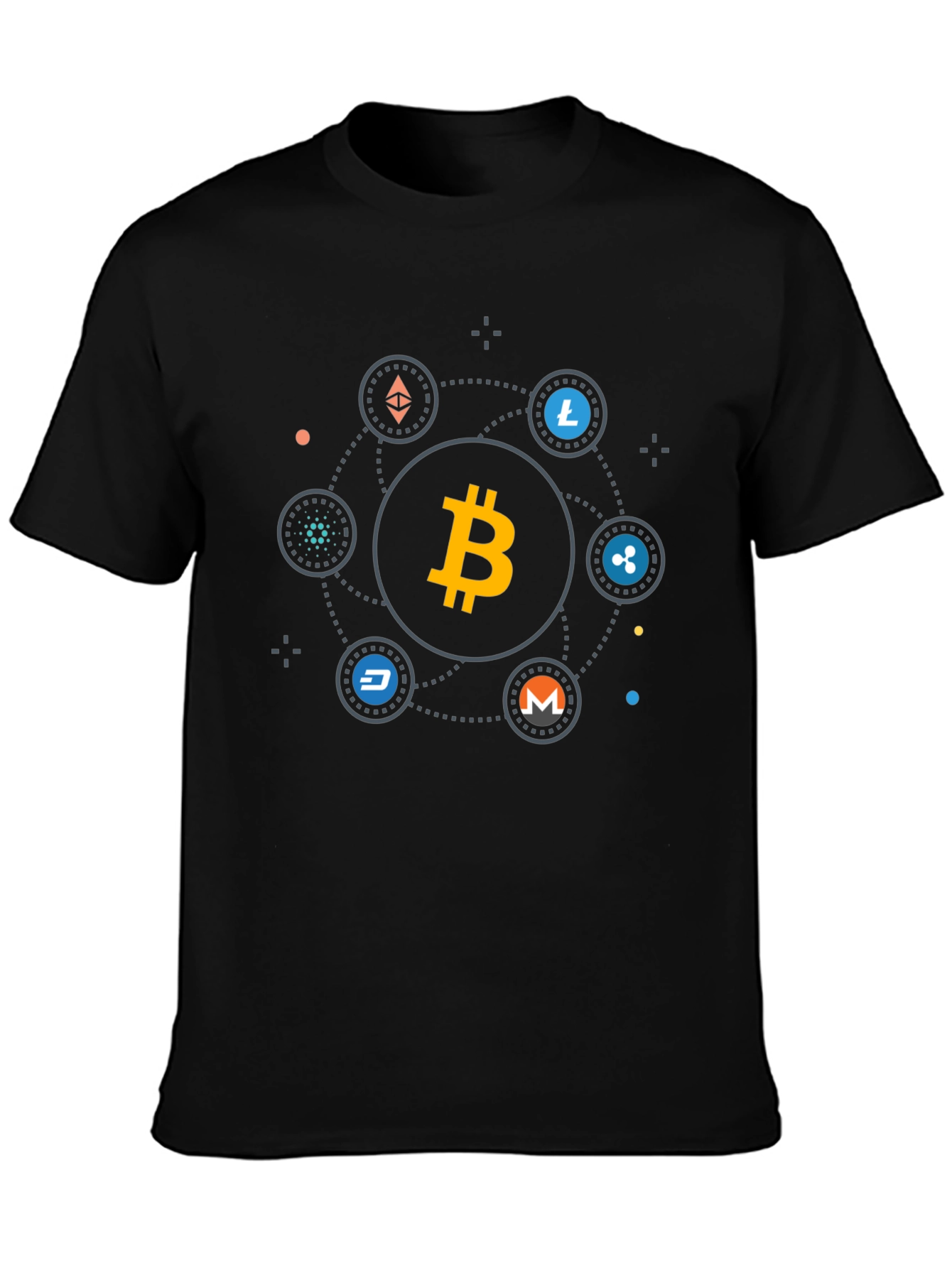 Bitcoin Cryptocurrency T-Shirt - Modern Digital Currency Design