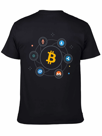 Bitcoin Cryptocurrency T-Shirt - Modern Digital Currency Design