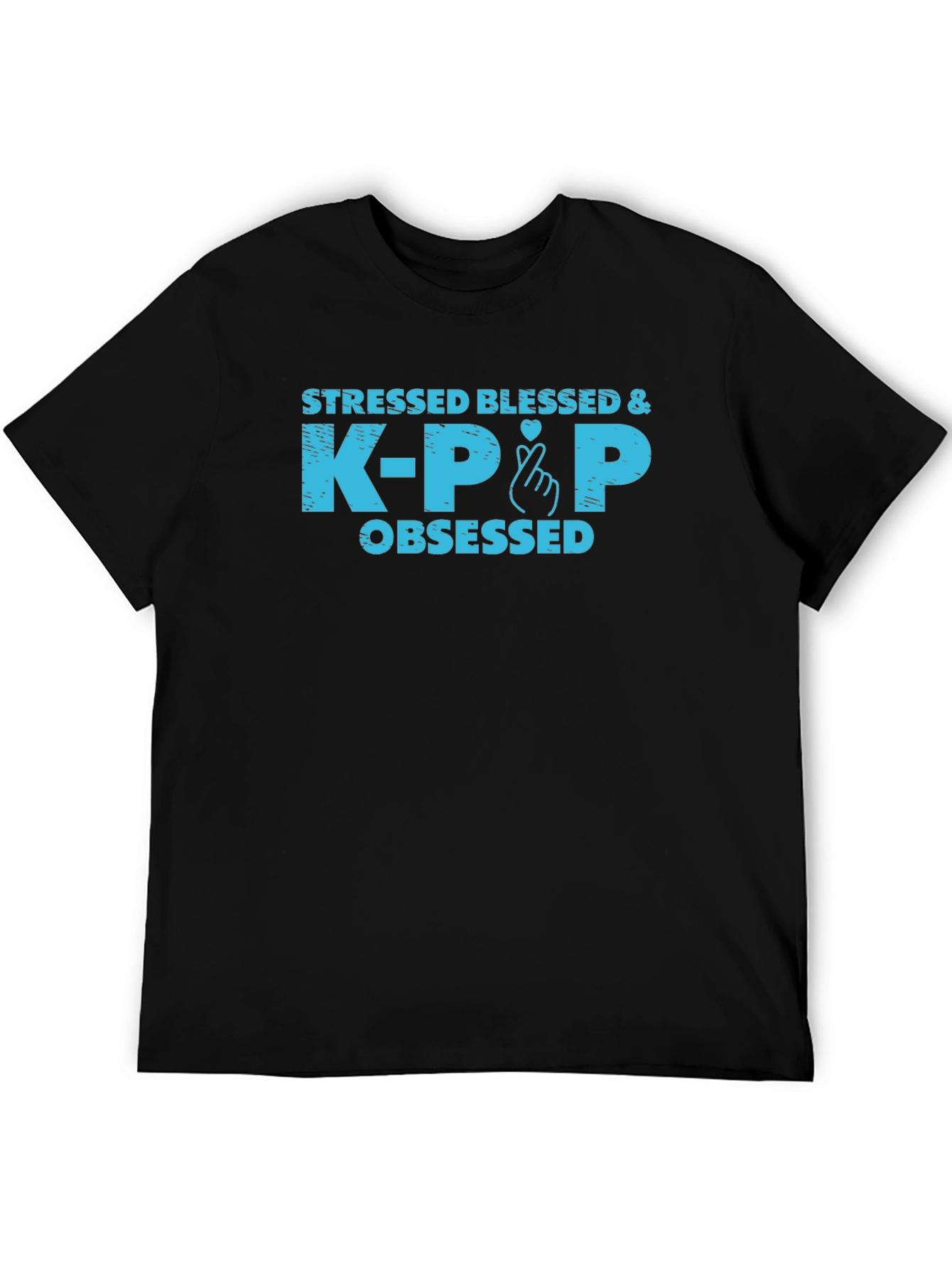 Stressed Blessed & K-Pop Obsessed Graphic Tee