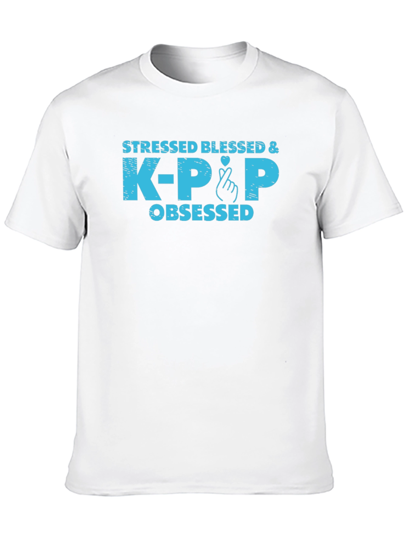Stressed Blessed & K-Pop Obsessed Graphic Tee
