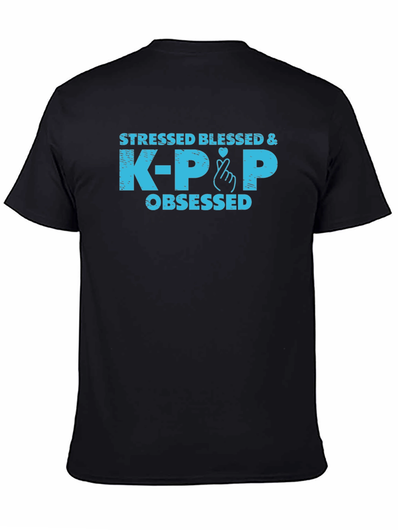 Stressed Blessed & K-Pop Obsessed Graphic Tee