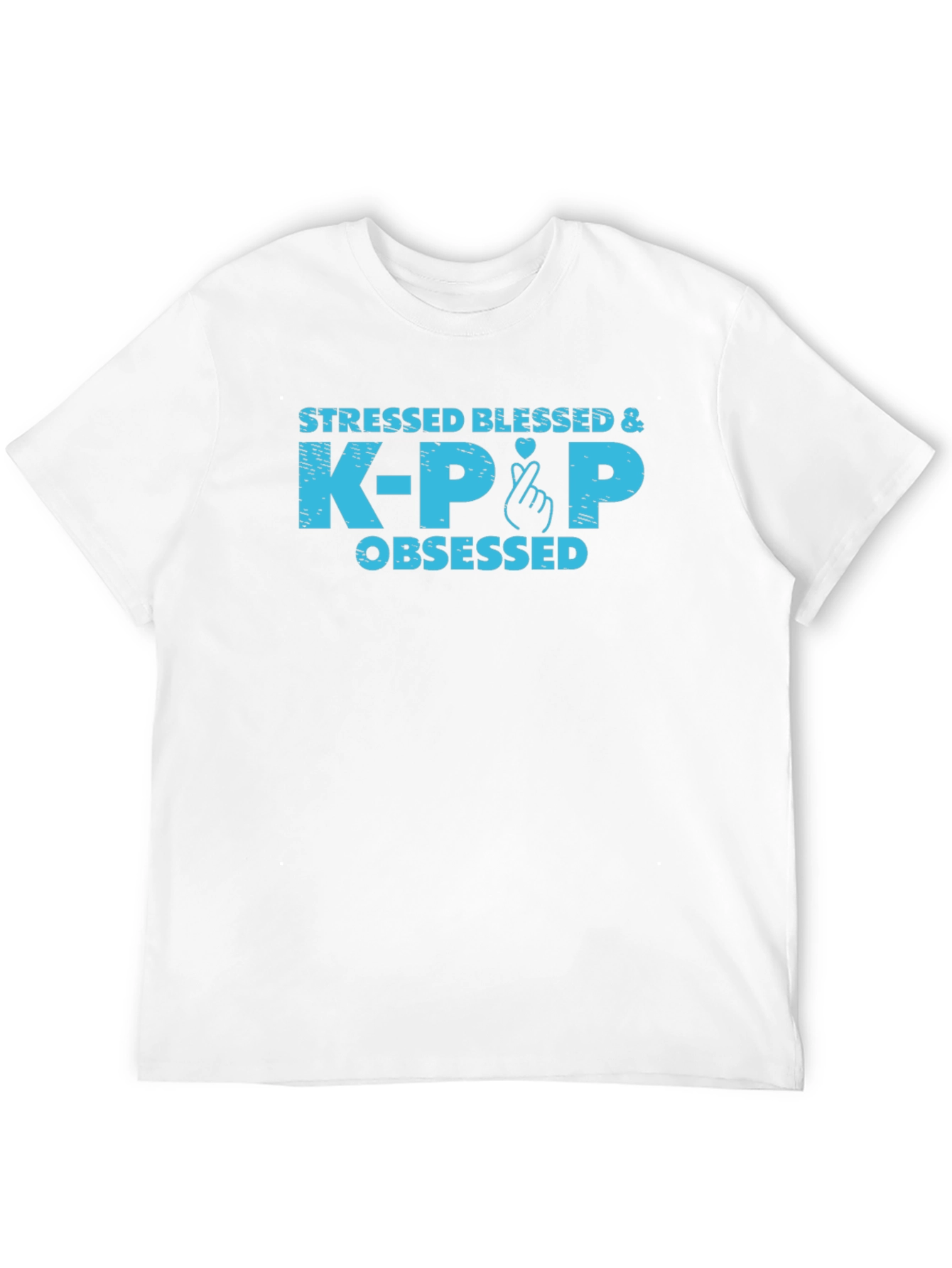 Stressed Blessed & K-Pop Obsessed Graphic Tee