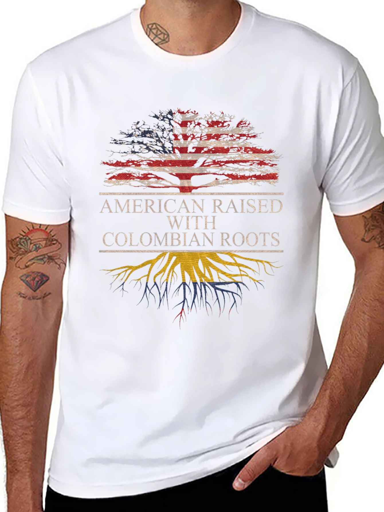 American Raised Colombian Roots T-Shirt
