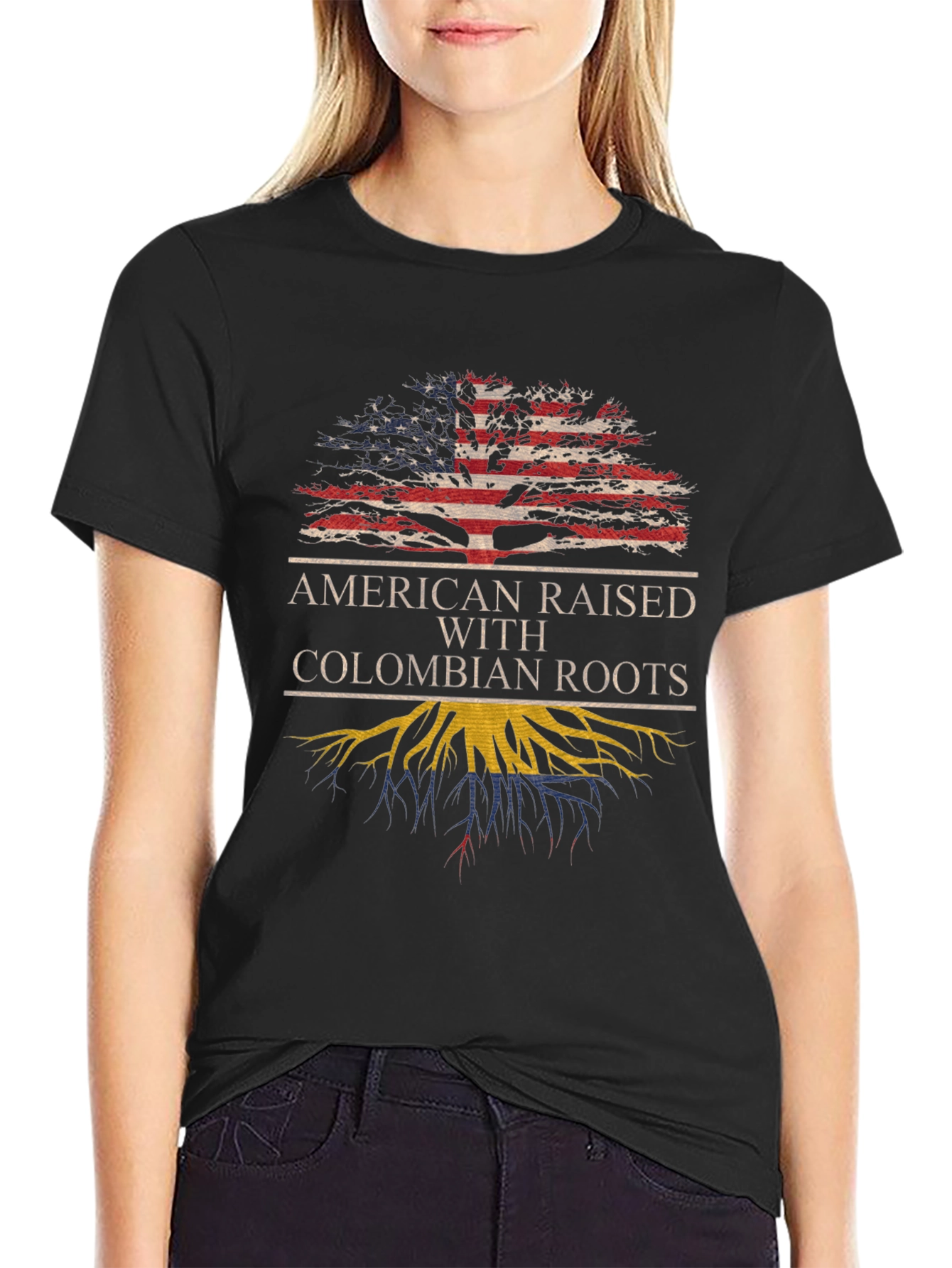 American Raised Colombian Roots T-Shirt