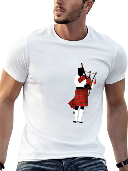 Bagpipe Player Black T-Shirt