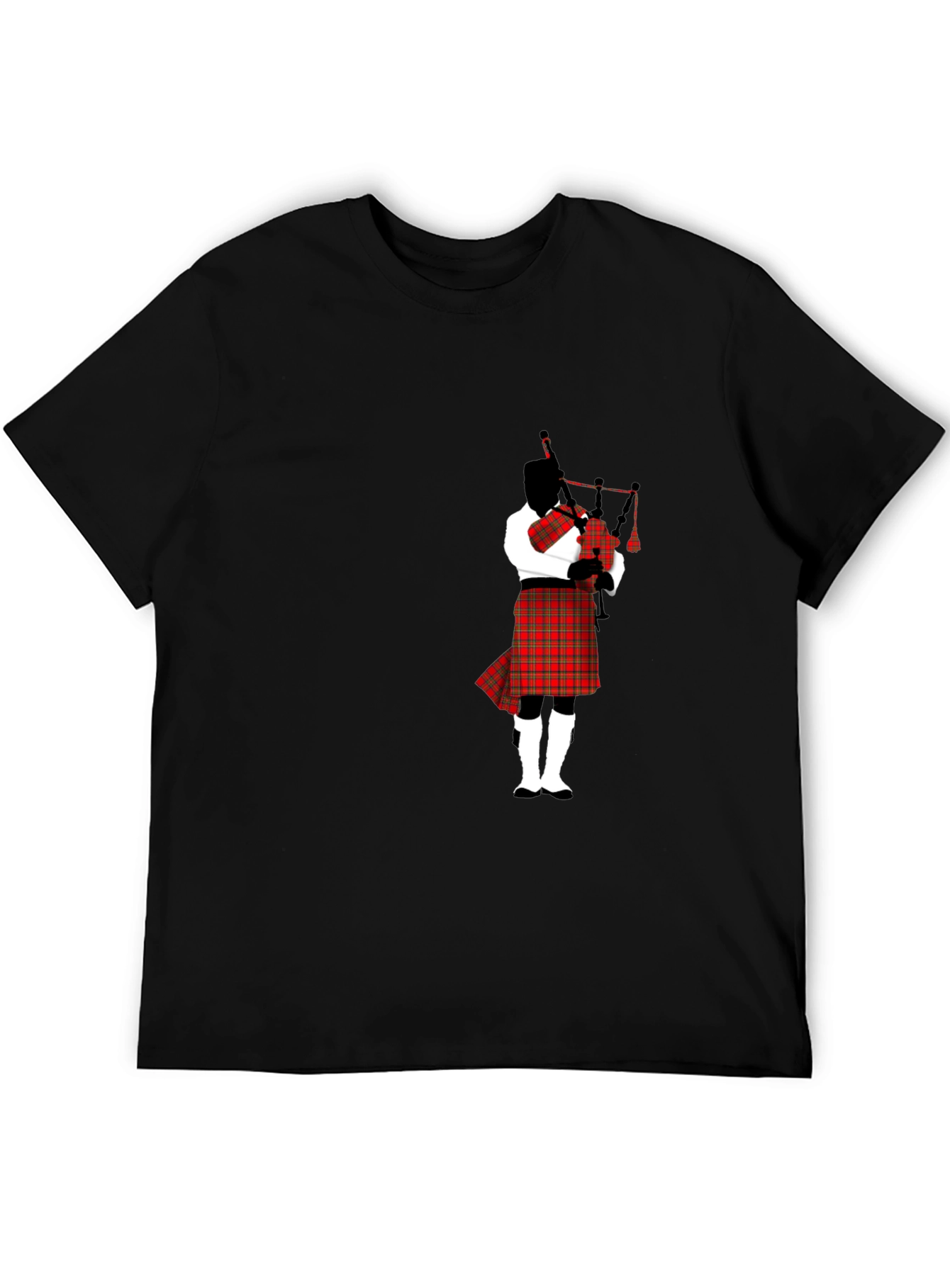 Bagpipe Player Black T-Shirt