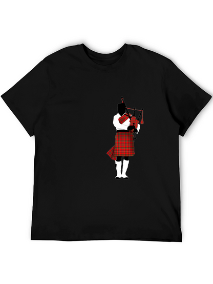 Bagpipe Player Black T-Shirt