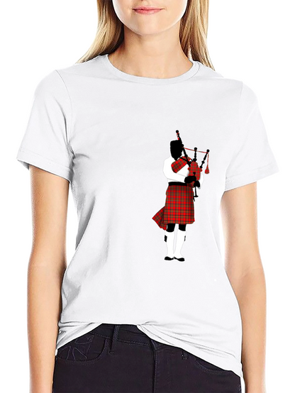Bagpipe Player Black T-Shirt