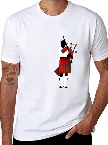 Bagpipe Player Black T-Shirt