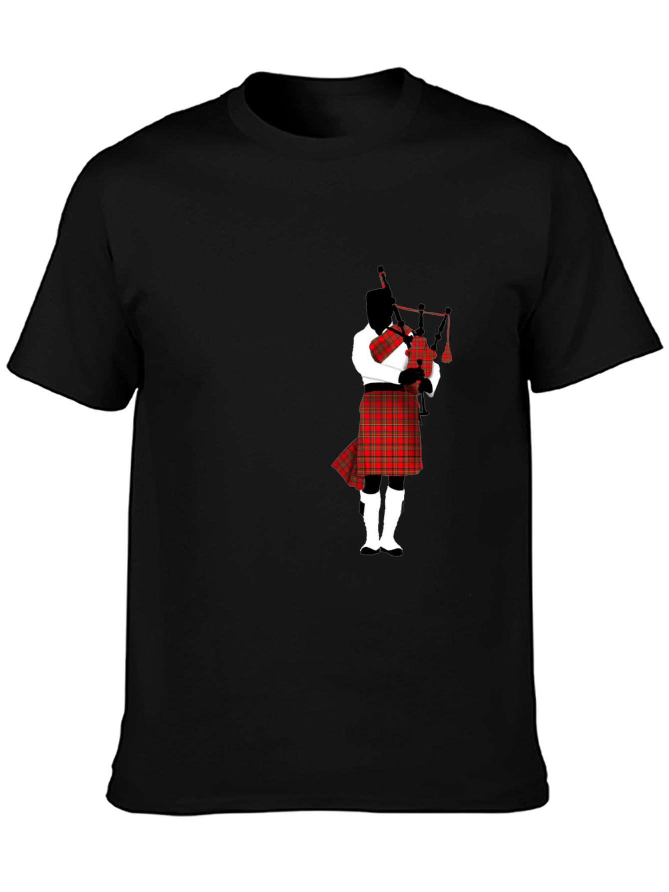 Bagpipe Player Black T-Shirt